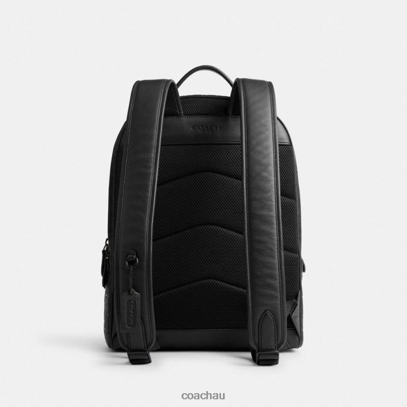 Coach Men CHARTER BACKPACK IN SIGNATURE LEATHER Black Z8JFB8677