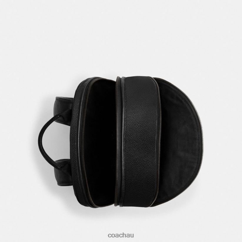 Coach Men CHARTER BACKPACK IN SIGNATURE LEATHER Black Z8JFB8677