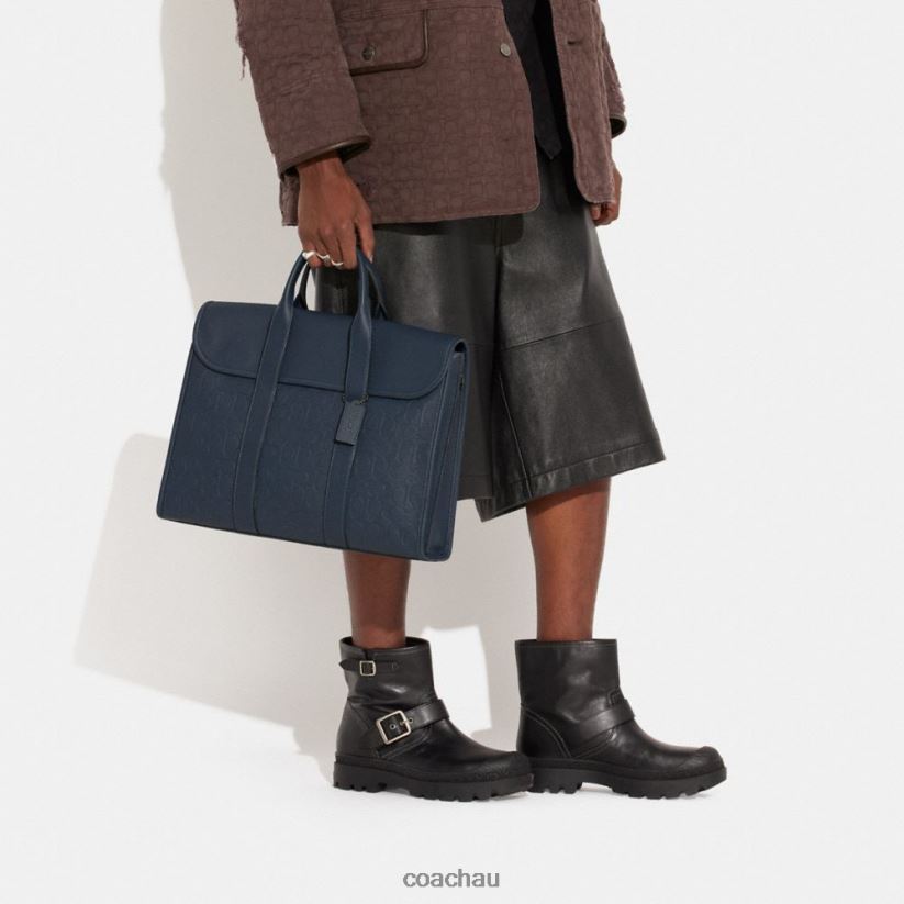 Coach Men GOTHAM PORTFOLIO IN SIGNATURE LEATHER DENIM Z8JFB8623