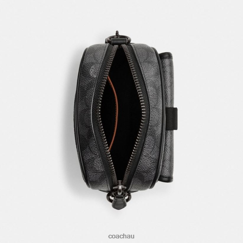 Coach Men BECK CROSSBODY IN SIGNATURE CANVAS CHARCOAL Z8JFB8672