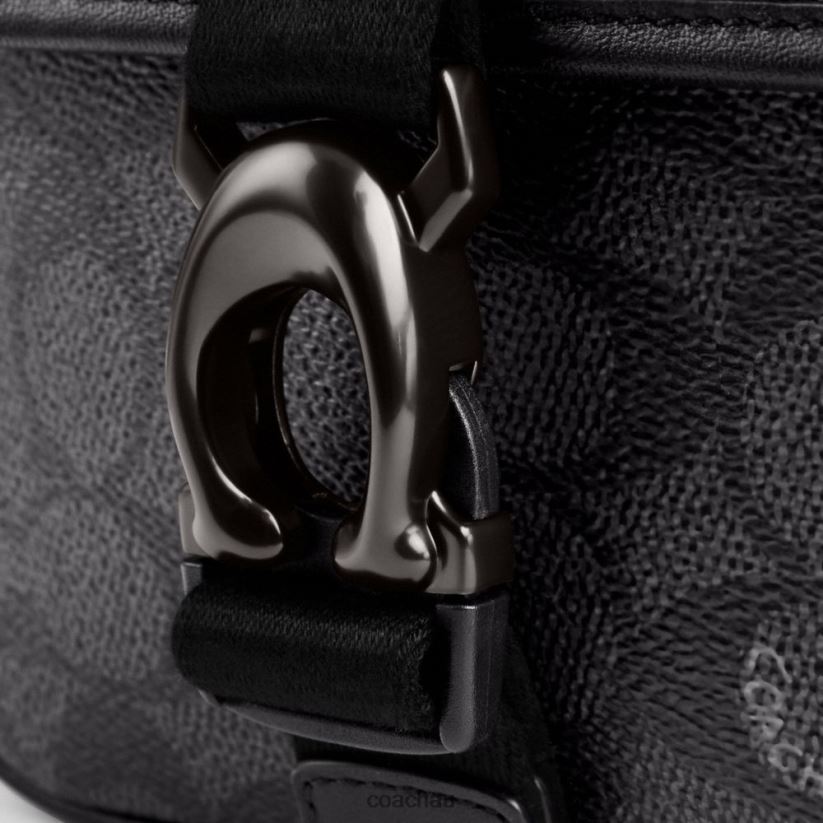 Coach Men BECK CROSSBODY IN SIGNATURE CANVAS CHARCOAL Z8JFB8672