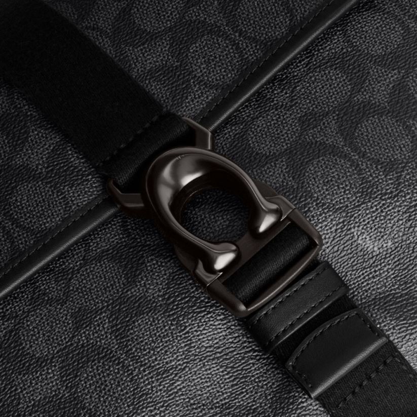 Coach Men BECK MESSENGER IN SIGNATURE CANVAS CHARCOAL Z8JFB8654