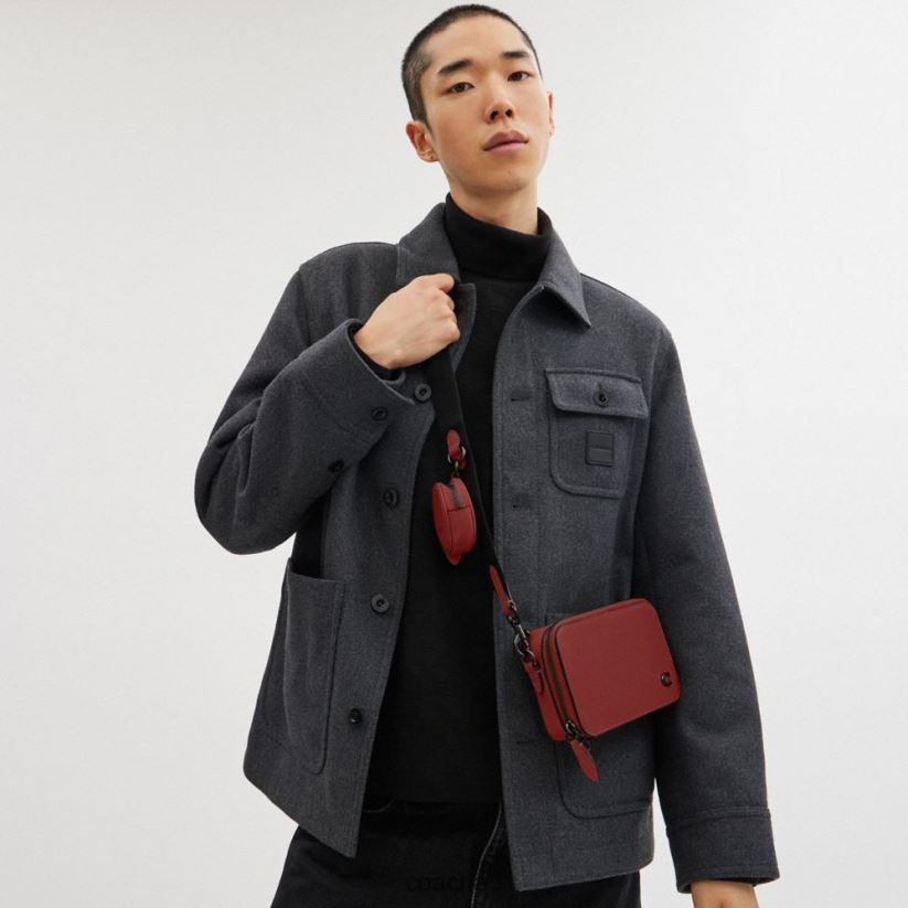 Coach Men CHARTER SLIM CROSSBODY Ruby Red Z8JFB8649