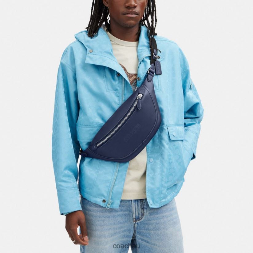 Coach Men LEAGUE BELT BAG Deep Blue Z8JFB8671
