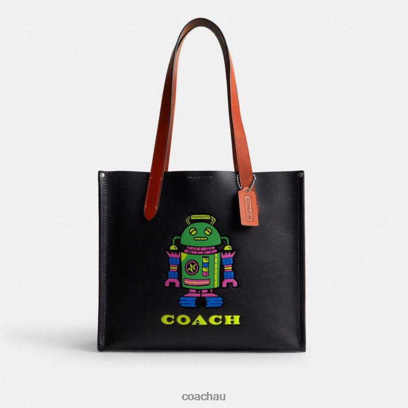 Coach Men COSMIC COACH RELAY TOTE 34 WITH ROBOT Black Multi. Z8JFB8632