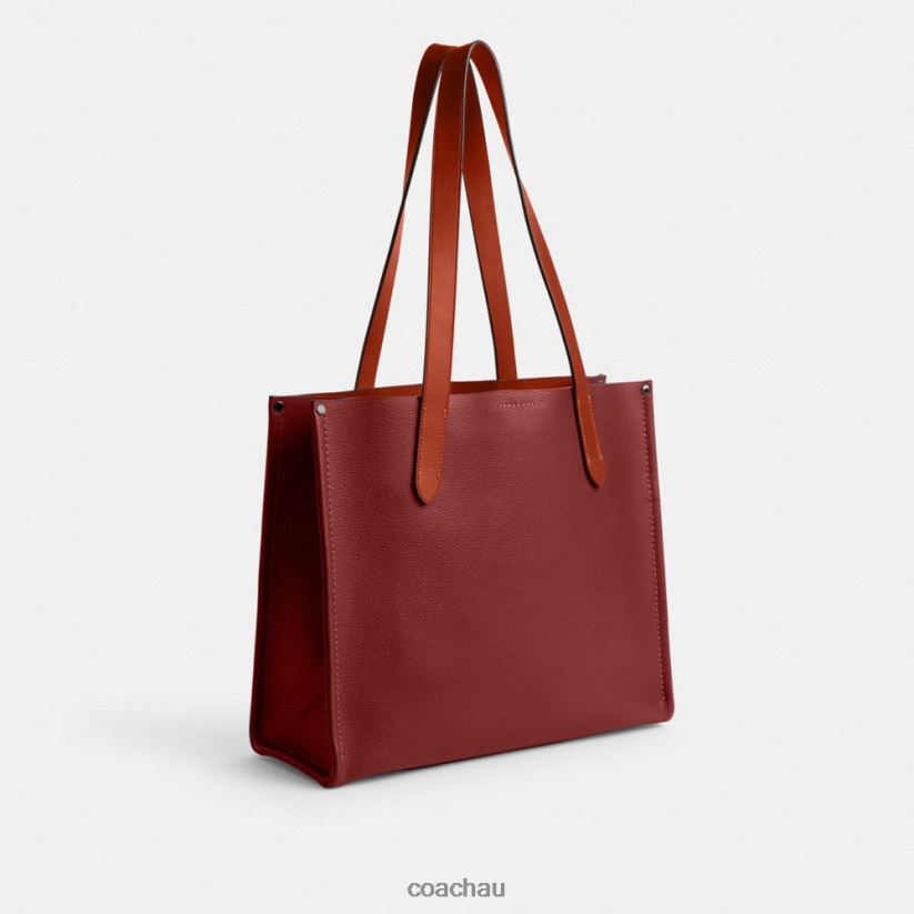 Coach Men RELAY TOTE 34 Ruby Red Z8JFB8627
