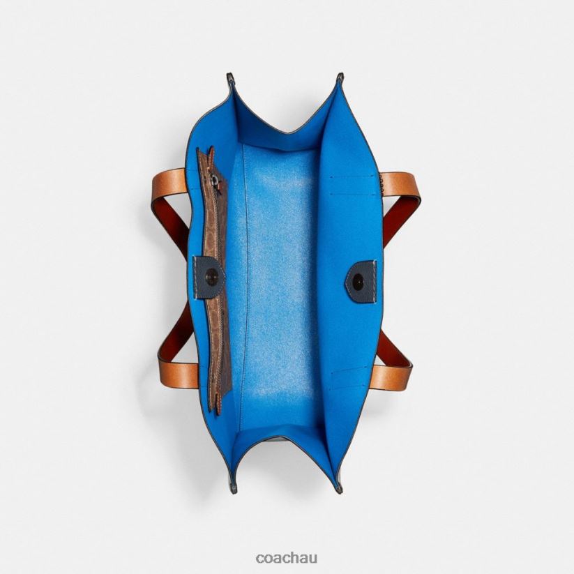 Coach Men RELAY TOTE Grey Blue Z8JFB8630