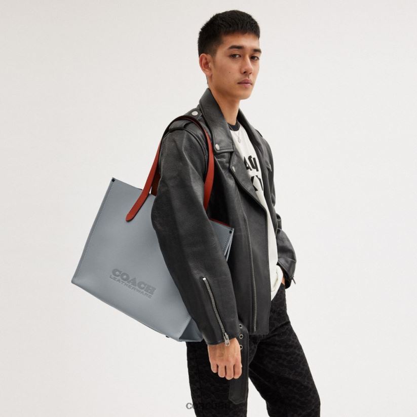 Coach Men RELAY TOTE Grey Blue Z8JFB8630