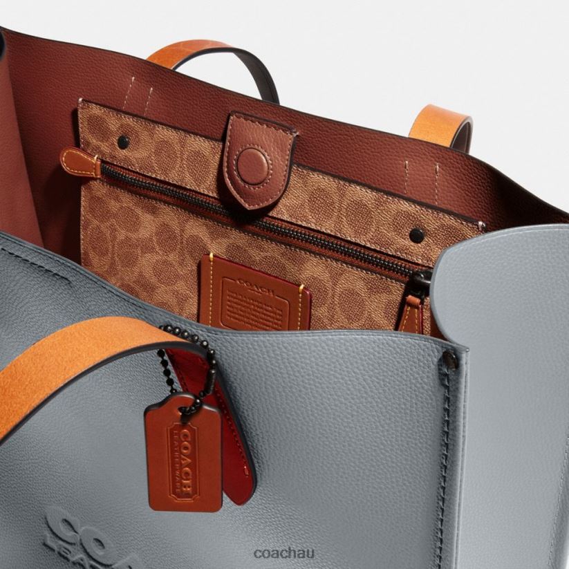 Coach Men RELAY TOTE Grey Blue Z8JFB8630