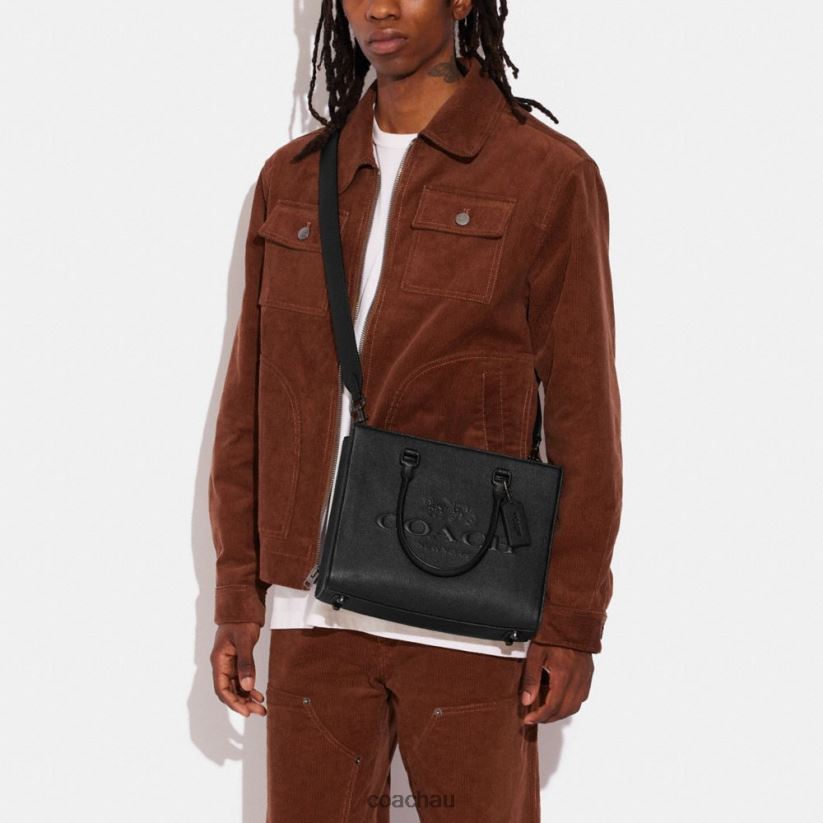 Coach Men TOTE WITH SIGNATURE CANVAS Black Z8JFB8637