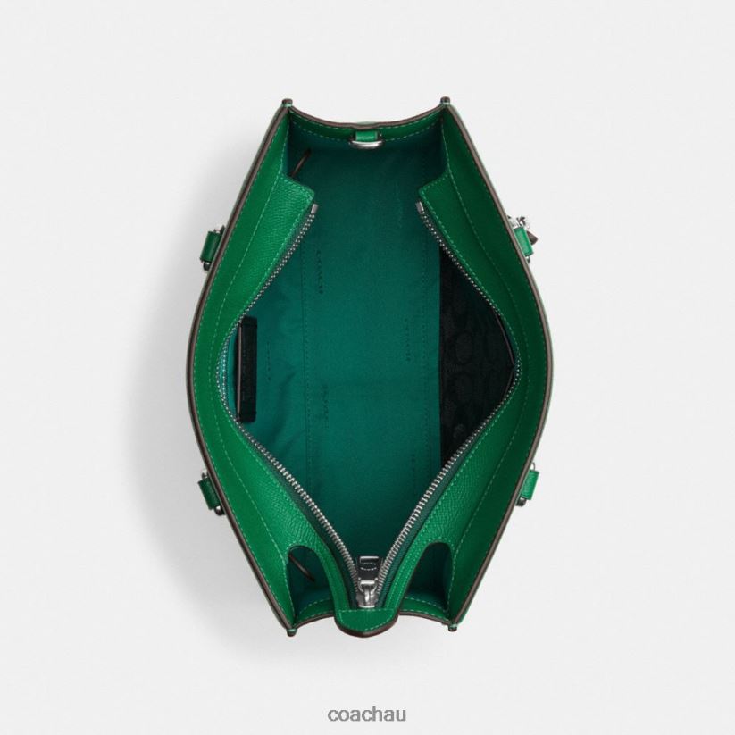 Coach Men TOTE WITH SIGNATURE CANVAS Green Z8JFB8643