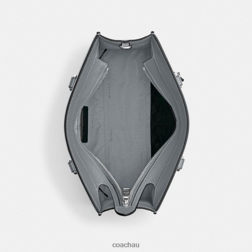 Coach Men TOTE WITH SIGNATURE CANVAS Grey Blue Z8JFB8634