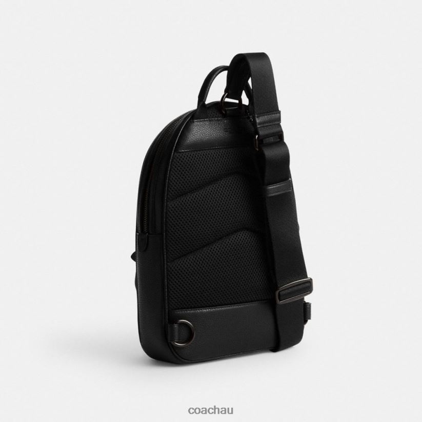 Coach Men CHARTER PACK IN SIGNATURE LEATHER Black Z8JFB8690