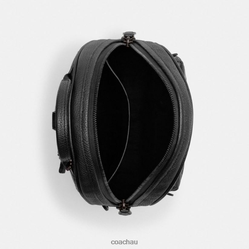 Coach Men CHARTER PACK IN SIGNATURE LEATHER Black Z8JFB8690