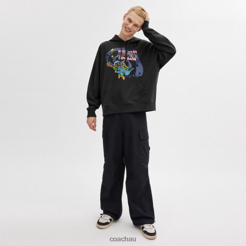 Coach Men COSMIC COACH HOODIE Black Multi. Z8JFB8769