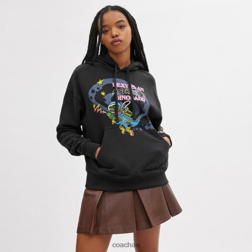 Coach Men COSMIC COACH HOODIE Black Multi. Z8JFB8769