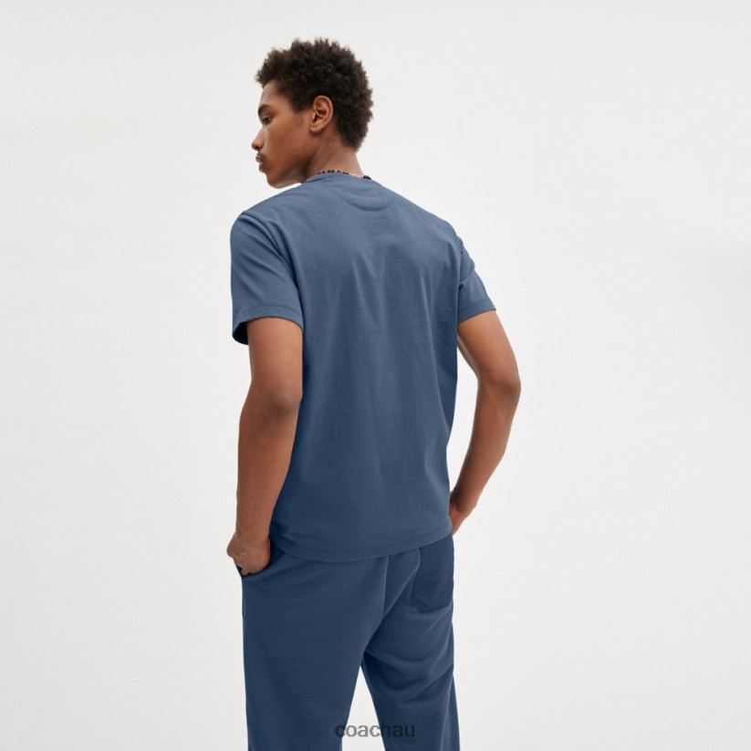 Coach Men ESSENTIAL T-SHIRT Blue. Z8JFB8782