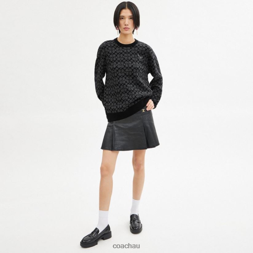 Coach Men REXY SWEATER Black Signature Z8JFB8768