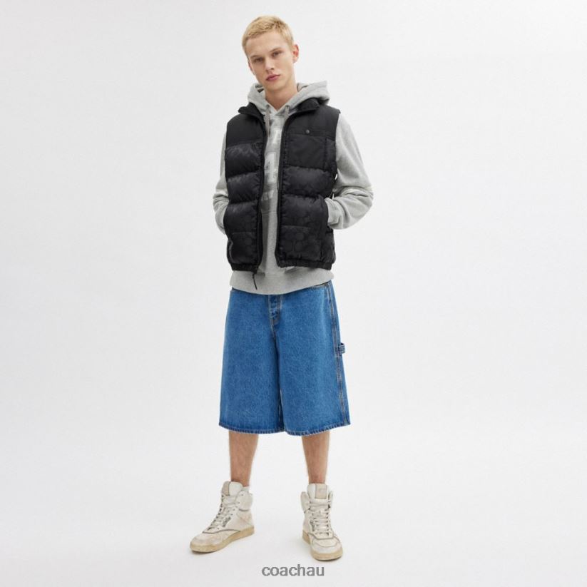 Coach Men SIGNATURE PUFFER VEST Black Z8JFB8773