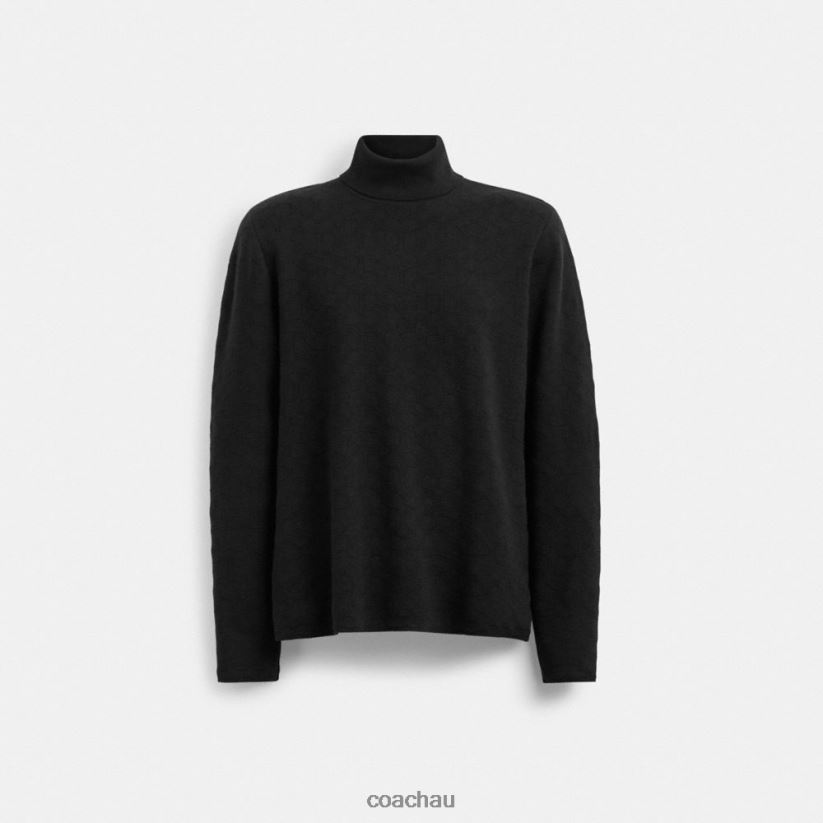 Coach Men SIGNATURE TURTLENECK Black Z8JFB8779