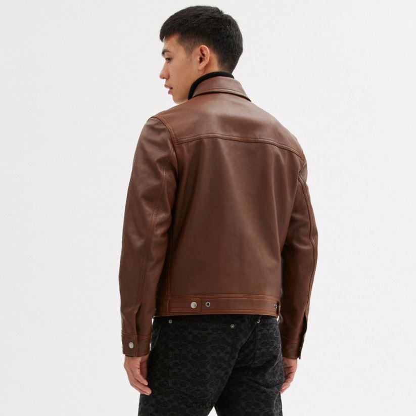 Coach Men BIKER JACKET Brown Z8JFB8759