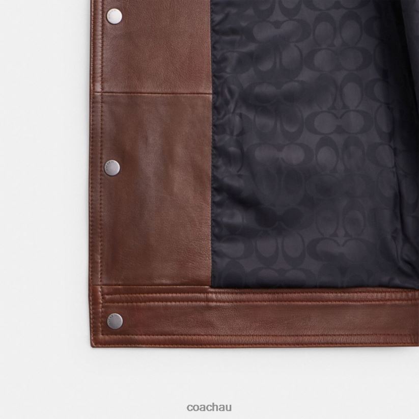 Coach Men BIKER JACKET Brown Z8JFB8759