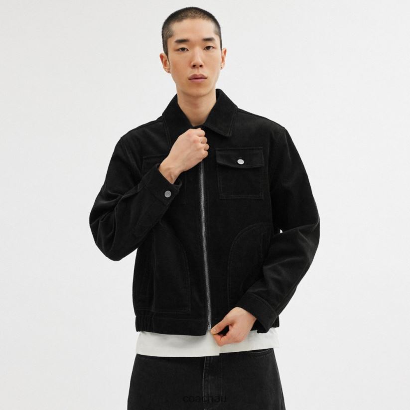 Coach Men CORDUROY JACKET Black Z8JFB8755