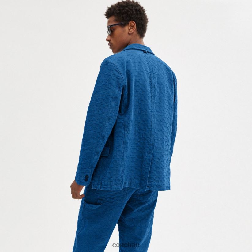 Coach Men DENIM BLAZER Royal Blue Z8JFB8762