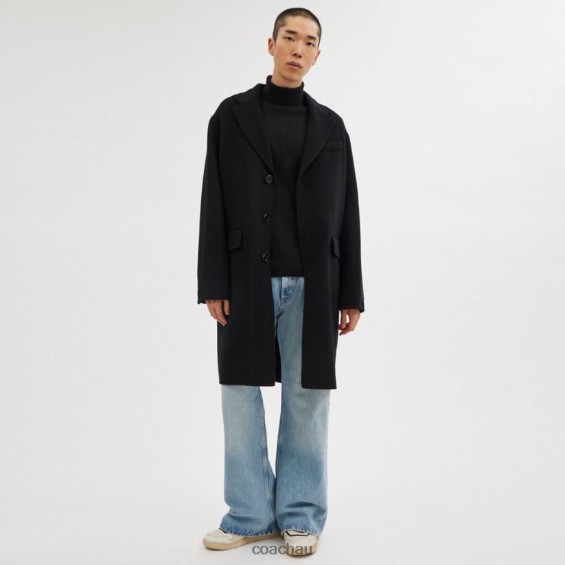 Coach Men DOUBLE FACED COAT Black Z8JFB8750
