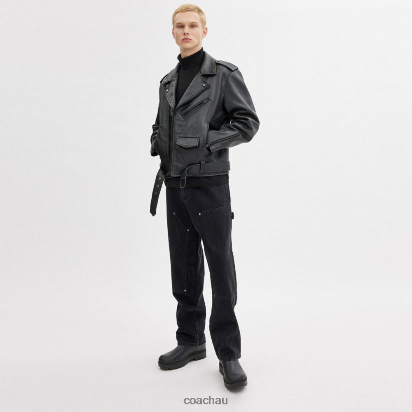 Coach Men MOTO JACKET BLACK/BLACK Z8JFB8751