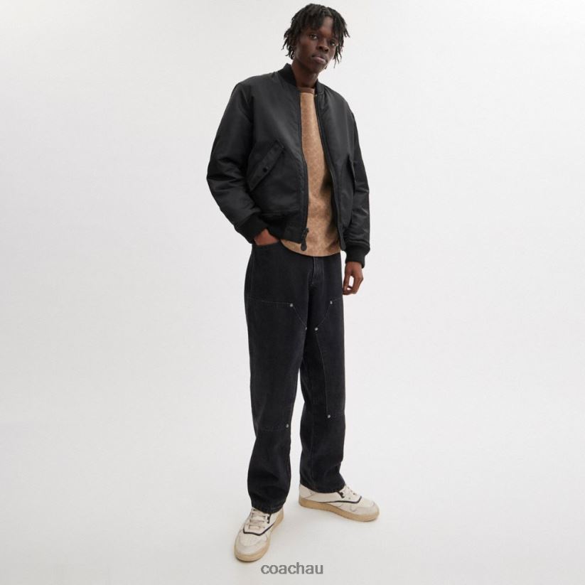 Coach Men REVERSIBLE MA-1 JACKET Black Z8JFB8753