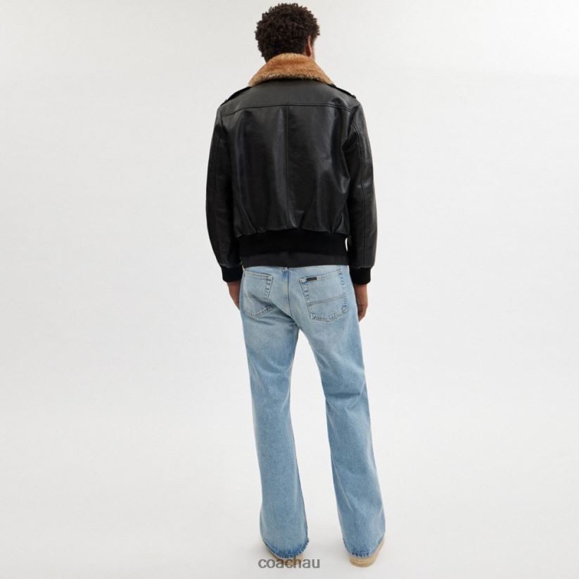 Coach Men SHEARLING UTILITY JACKET Black Z8JFB8754