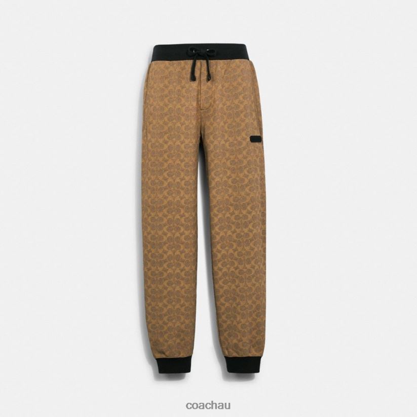 Coach Men ESSENTIAL JOGGERS IN SIGNATURE Tan Signature Z8JFB8792