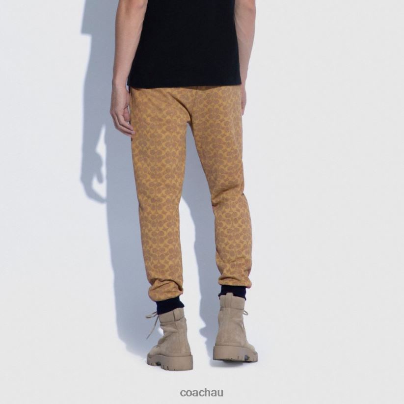 Coach Men ESSENTIAL JOGGERS IN SIGNATURE Tan Signature Z8JFB8792