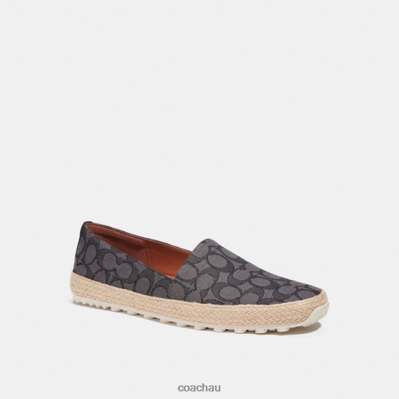 Coach Men ESPADRILLE IN SIGNATURE JACQUARD CHARCOAL/BLACK Z8JFB8728