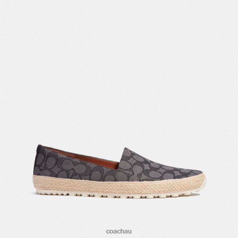 Coach Men ESPADRILLE IN SIGNATURE JACQUARD CHARCOAL/BLACK Z8JFB8728