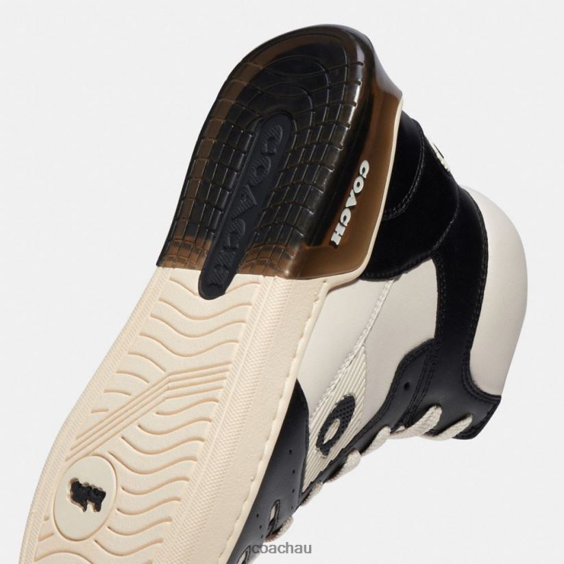 Coach Men CITYSOLE HIGH TOP SNEAKER Chalk/Black Z8JFB8748