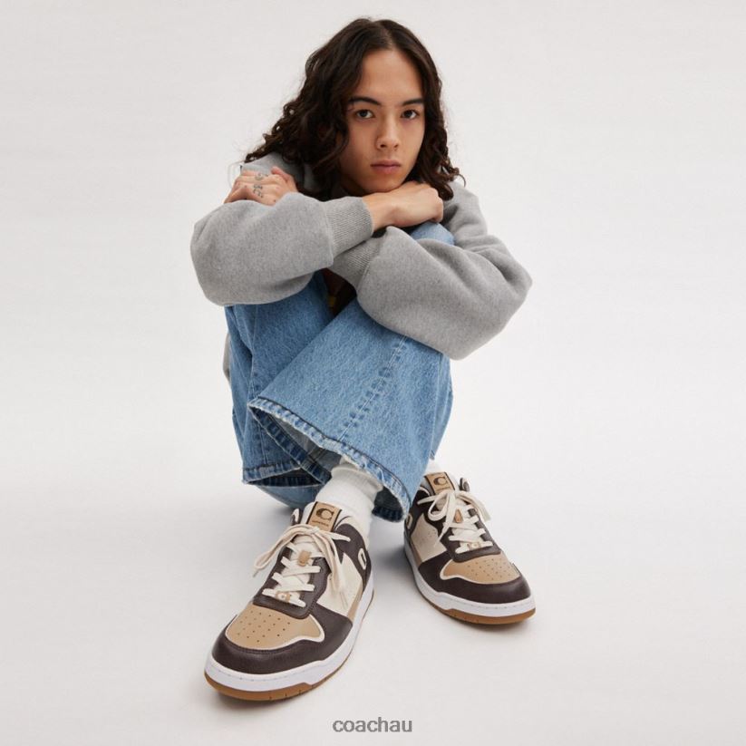 Coach Men C201 SNEAKER Oxblood/Taupe Z8JFB8735