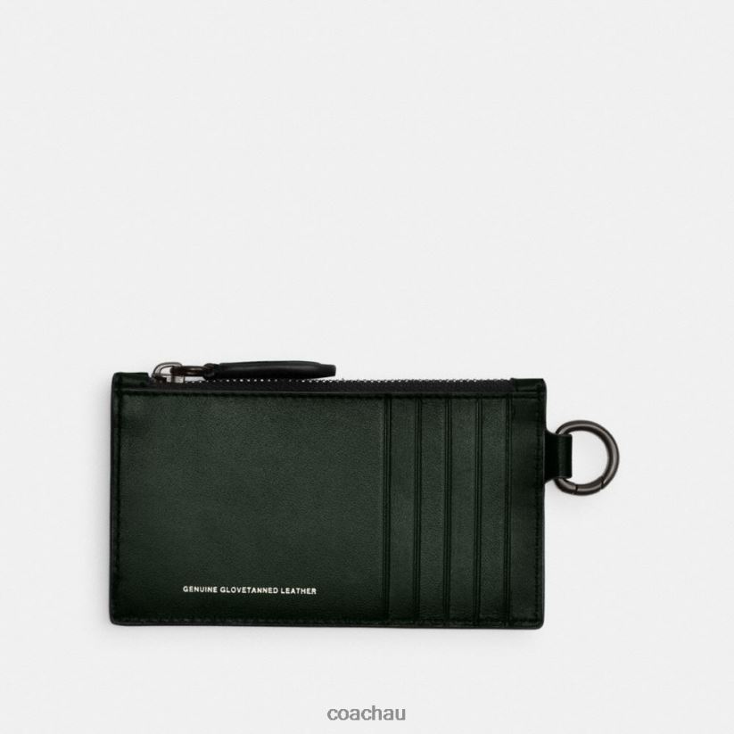 Coach Men ZIP CARD CASE Amazon Green Z8JFB8724