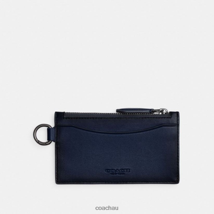 Coach Men ZIP CARD CASE Deep Blue Z8JFB8723