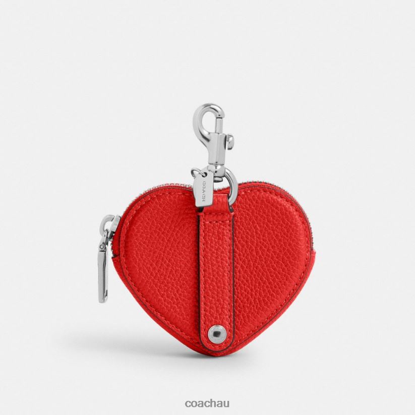 Coach Men HEART COIN PURSE Sport Red Z8JFB8699