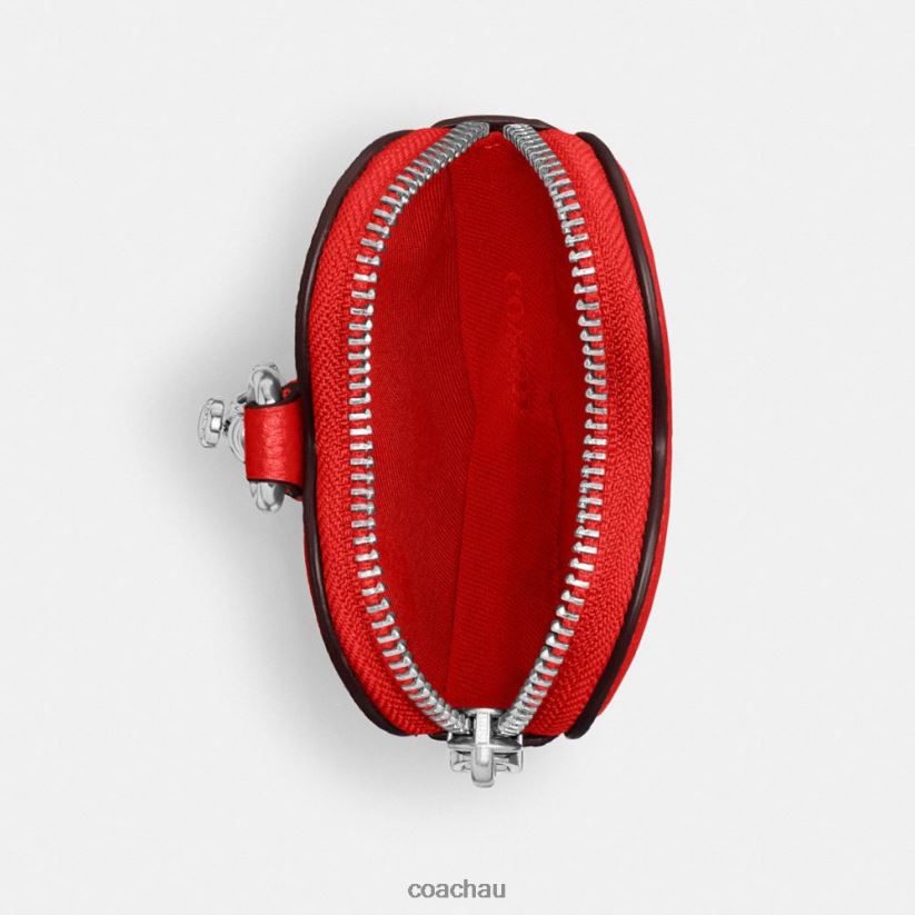 Coach Men HEART COIN PURSE Sport Red Z8JFB8699