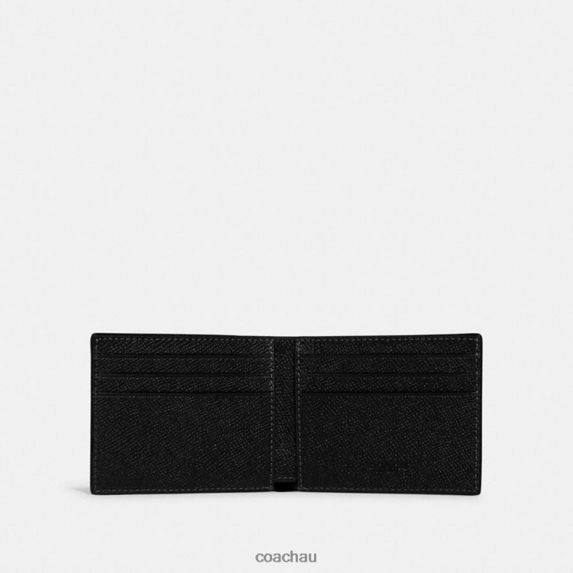 Coach Men SLIM BILLFOLD WALLET Black Z8JFB8713