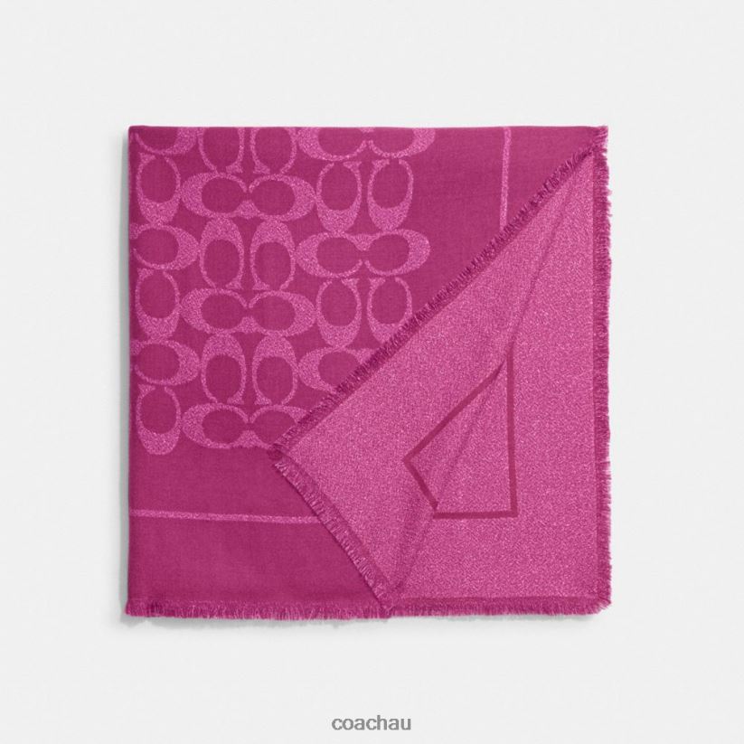 Coach Women SIGNATURE SHAWL DEEP PLUM Z8JFB8551