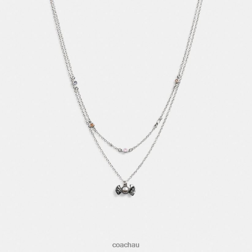 Coach Women CANDY LAYERED NECKLACE Hematite Multi Z8JFB8537