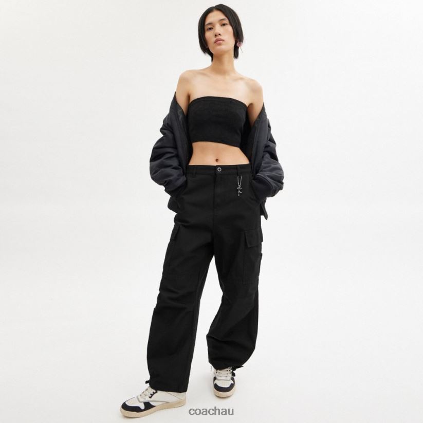 Coach Women CARGO PANTS Black Z8JFB8501