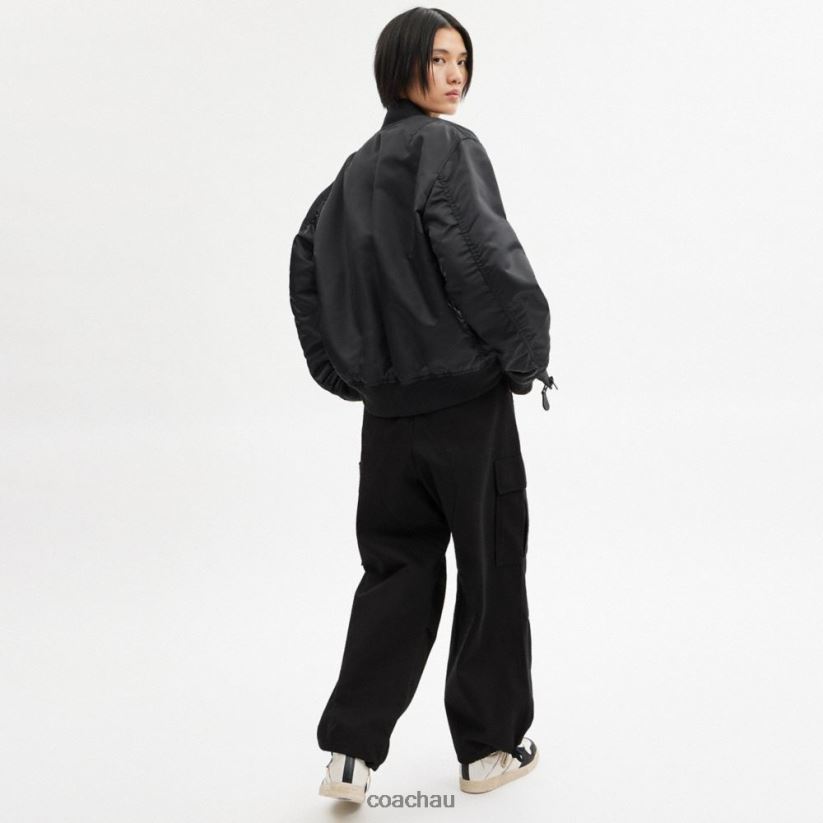 Coach Women CARGO PANTS Black Z8JFB8501