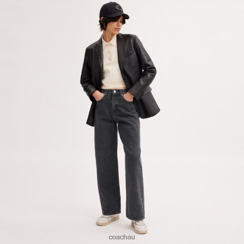 Coach Women LOOSE FIT JEANS Black Z8JFB8511
