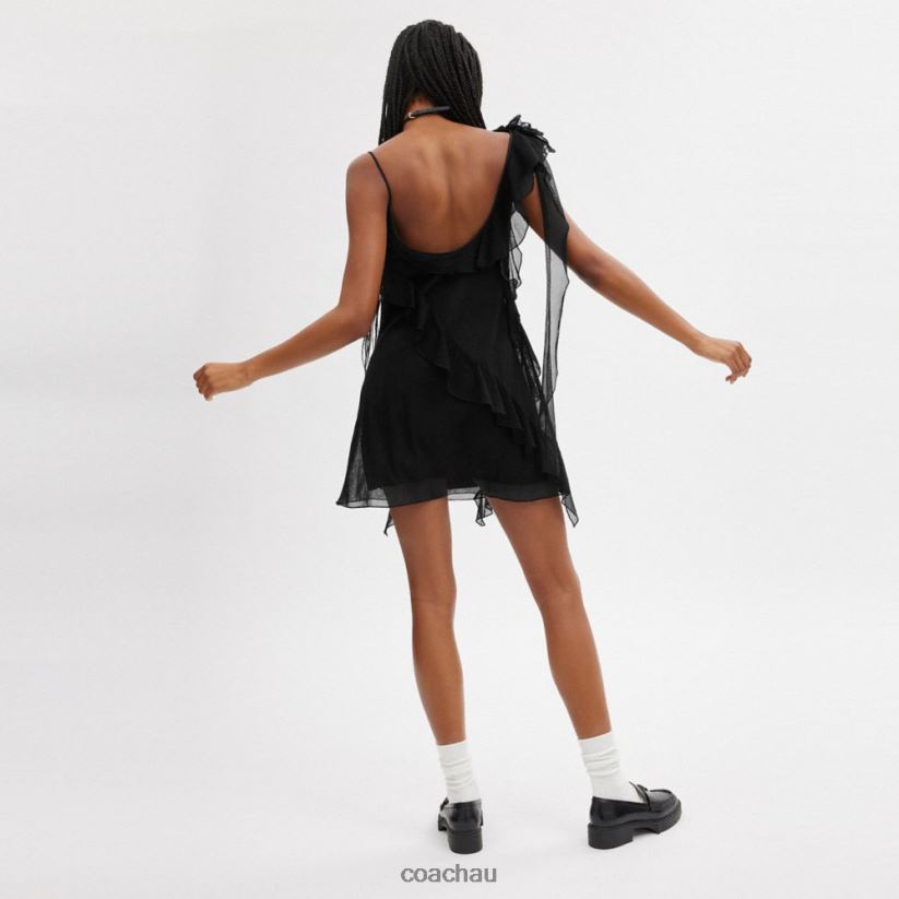 Coach Women MINI TULLE DRESS Black Z8JFB8516
