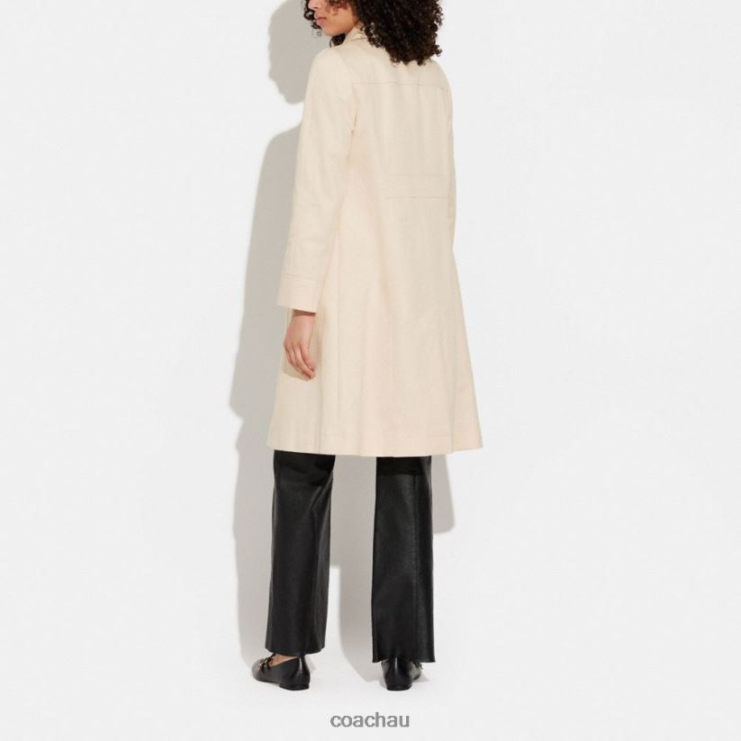 Coach Women A-LINE TRENCH PORCELAIN Z8JFB8463